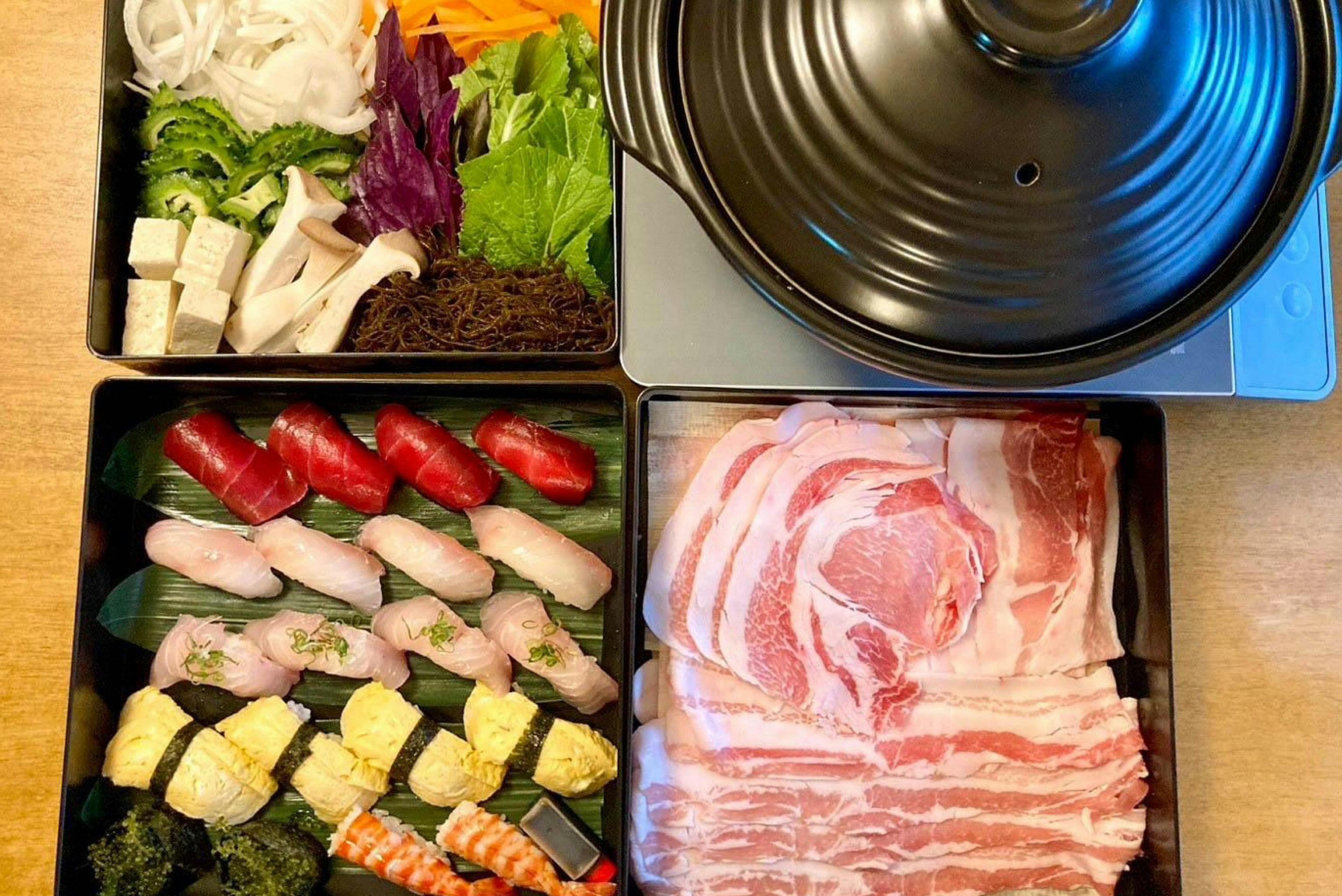 寿司／あぐー豚しゃぶしゃぶ鍋