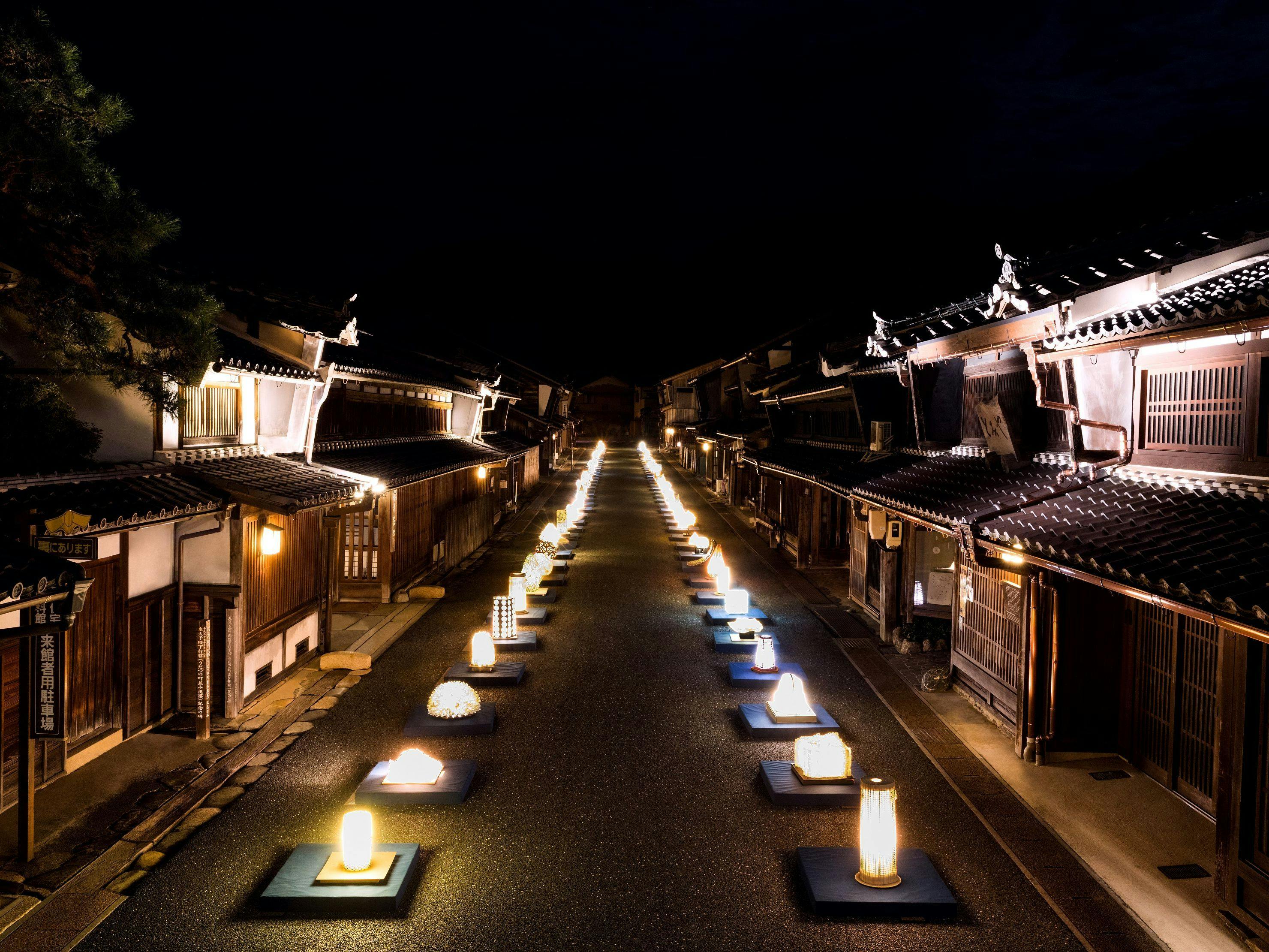 【周辺観光】美濃和紙あかりアート展