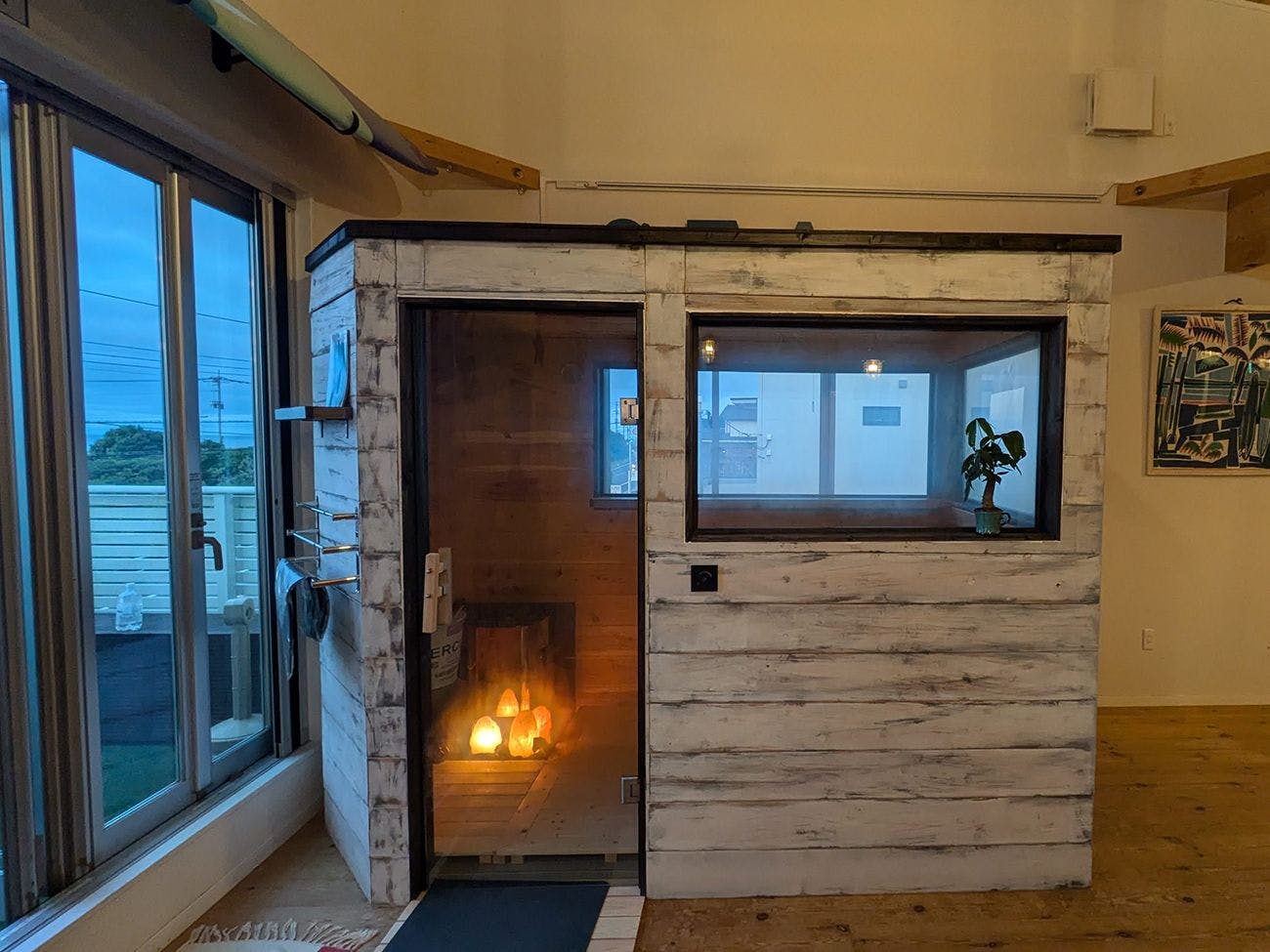 ご滞在中ご自由にお使いいただけるサウナ