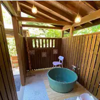 自然を感じる露天風呂が完成しました