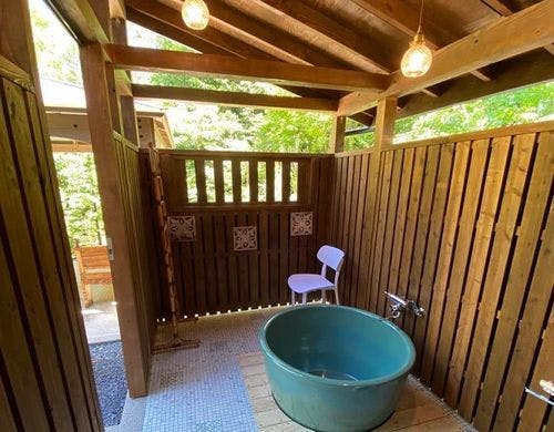 自然を感じる露天風呂が完成しました