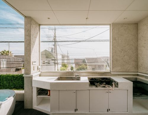 眺めの良い屋外キッチン