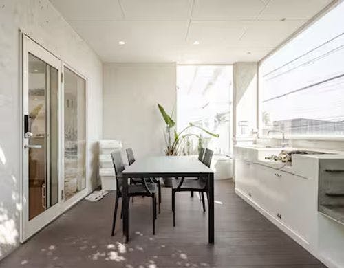 眺めの良い屋外キッチン