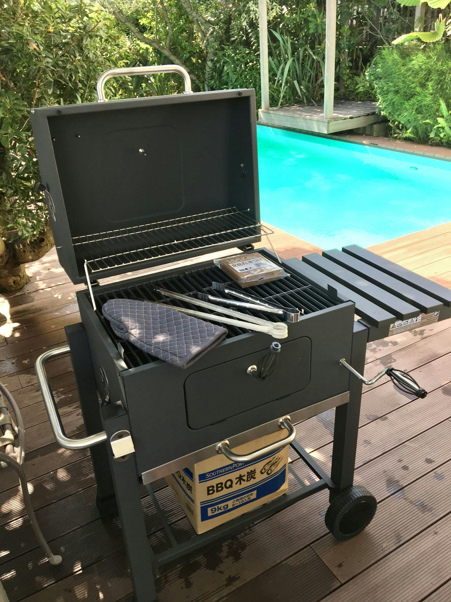 オプションでBBQセットレンタルも可能です