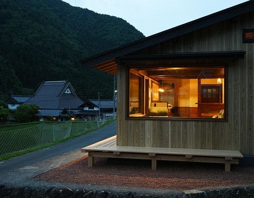 別館 KOYA MIYAMA のキッチンからの風景