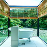 【อาคารเสริมริเวอร์ฟร้อนท์】อ่างอาบน้ำแบบโปร่งใส