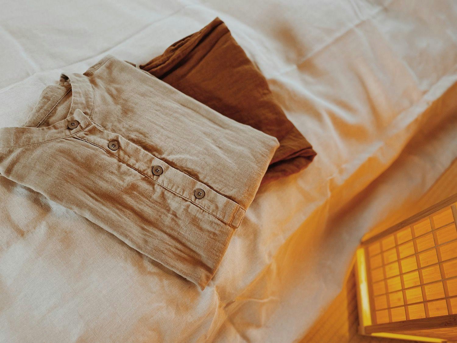 ชุดนอนผ้าก๊อซสองชั้นผลิตในเกียวโต