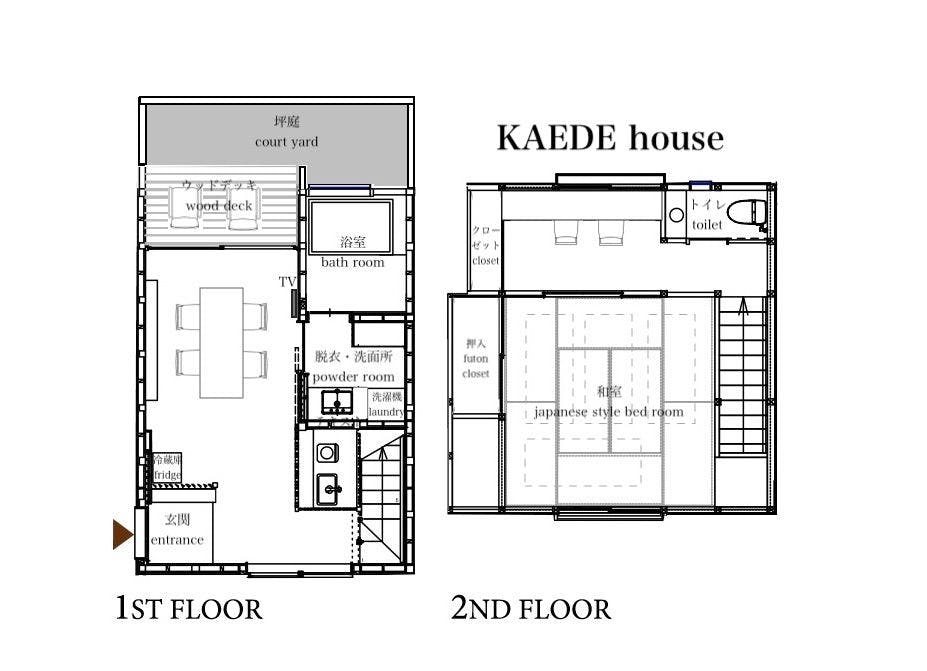 ห้องนั่งเล่นและห้องน้ำอยู่ชั้น 1 ห้องนอนอยู่ชั้น 2