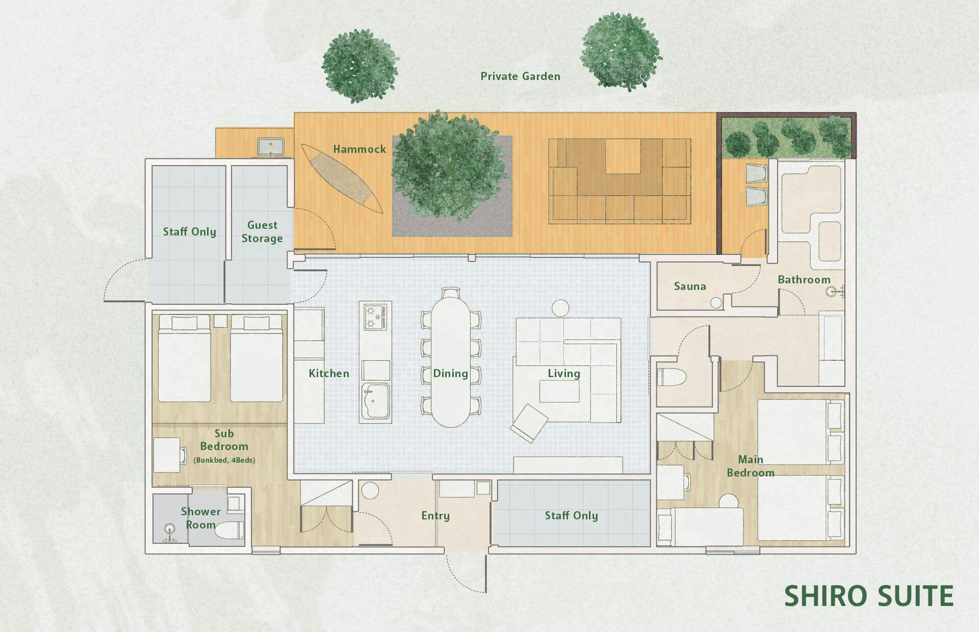 SHIRO SUITE フロアマップ