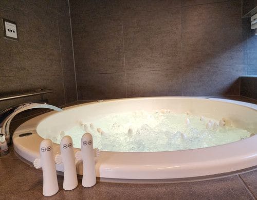 ムーミン外気浴スペース