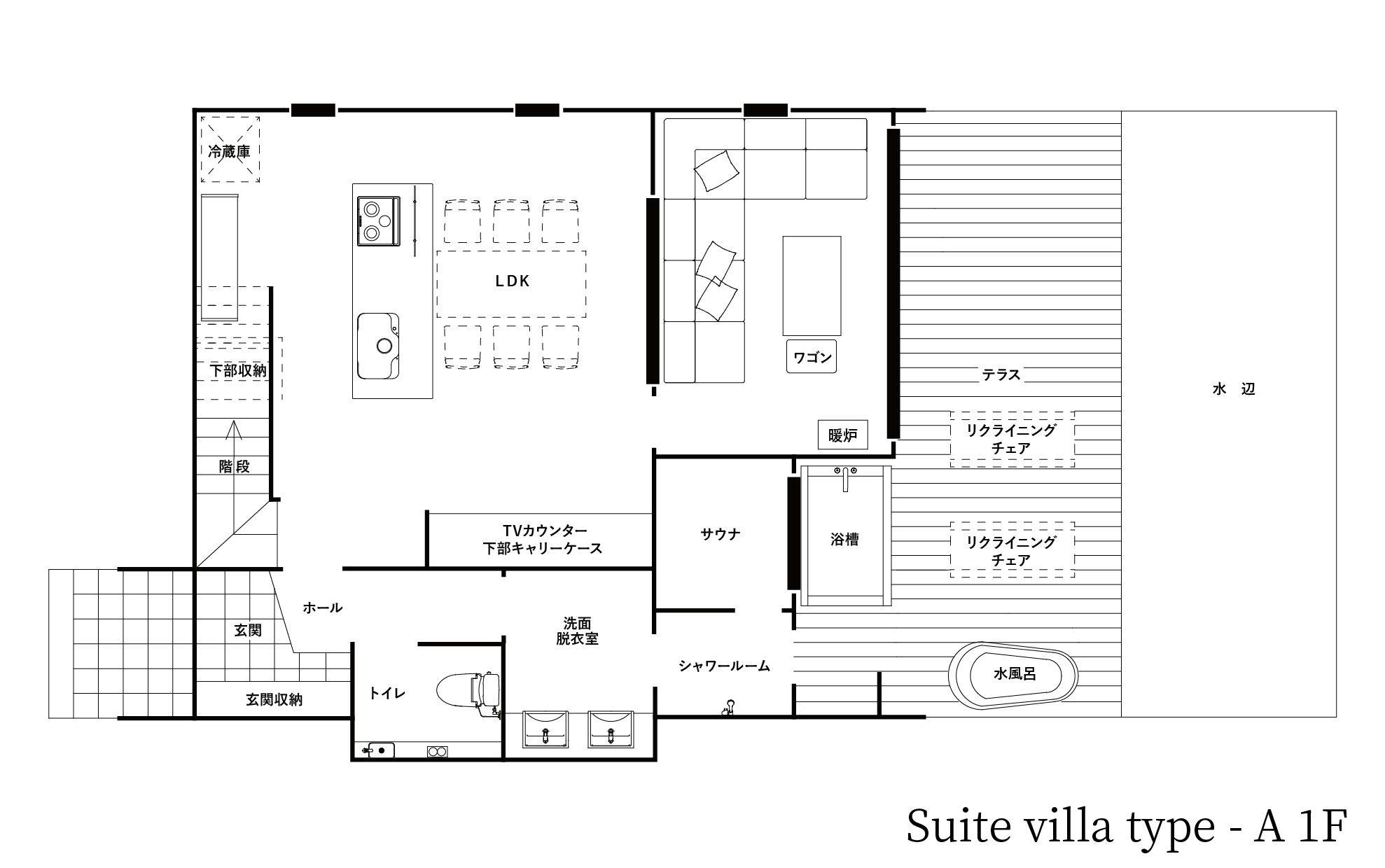 スイートヴィラ（A棟）１F間取り