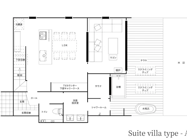 スイートヴィラ(A棟)1F間取り
