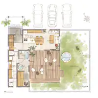 แผนผังชั้น 1 ของสิ่งอำนวยความสะดวก