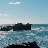 ทะเลอยู่ตรงหน้าสิ่งอำนวยความสะดวก