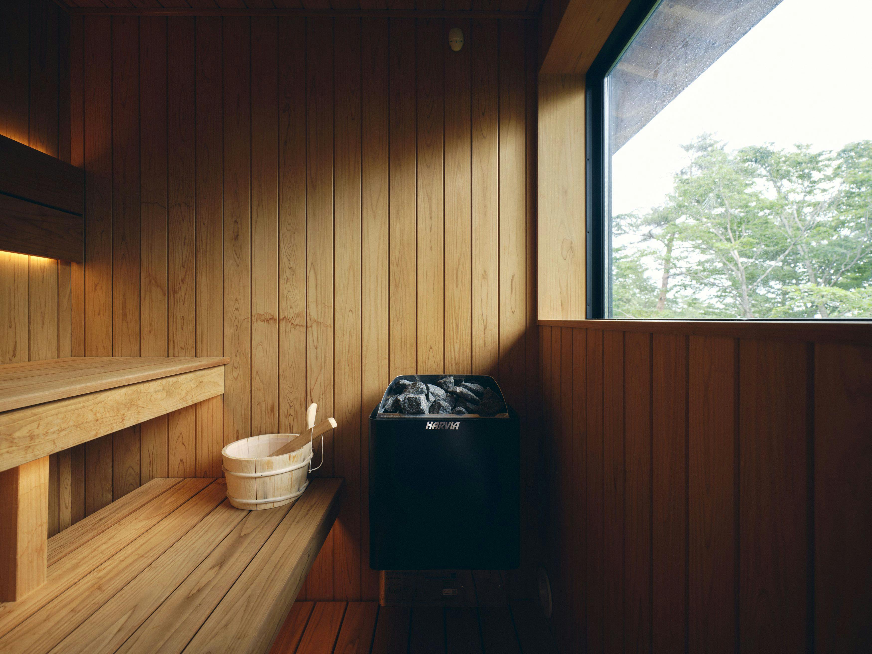 มีห้องพักพร้อมซาวน่าให้บริการด้วยค่ะ