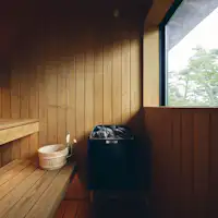 มีห้องพักพร้อมซาวน่าให้บริการด้วยค่ะ