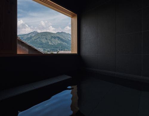 半露天風呂五岳眺望