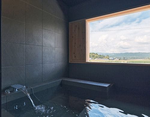 半露天風呂外輪山眺望