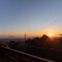 桜島と夕陽を望む絶景