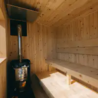 本格的な薪サウナ