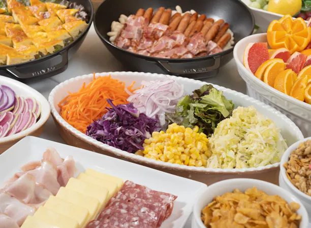 朝食ビュッフェ一例