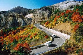 福島スカイラインの紅葉