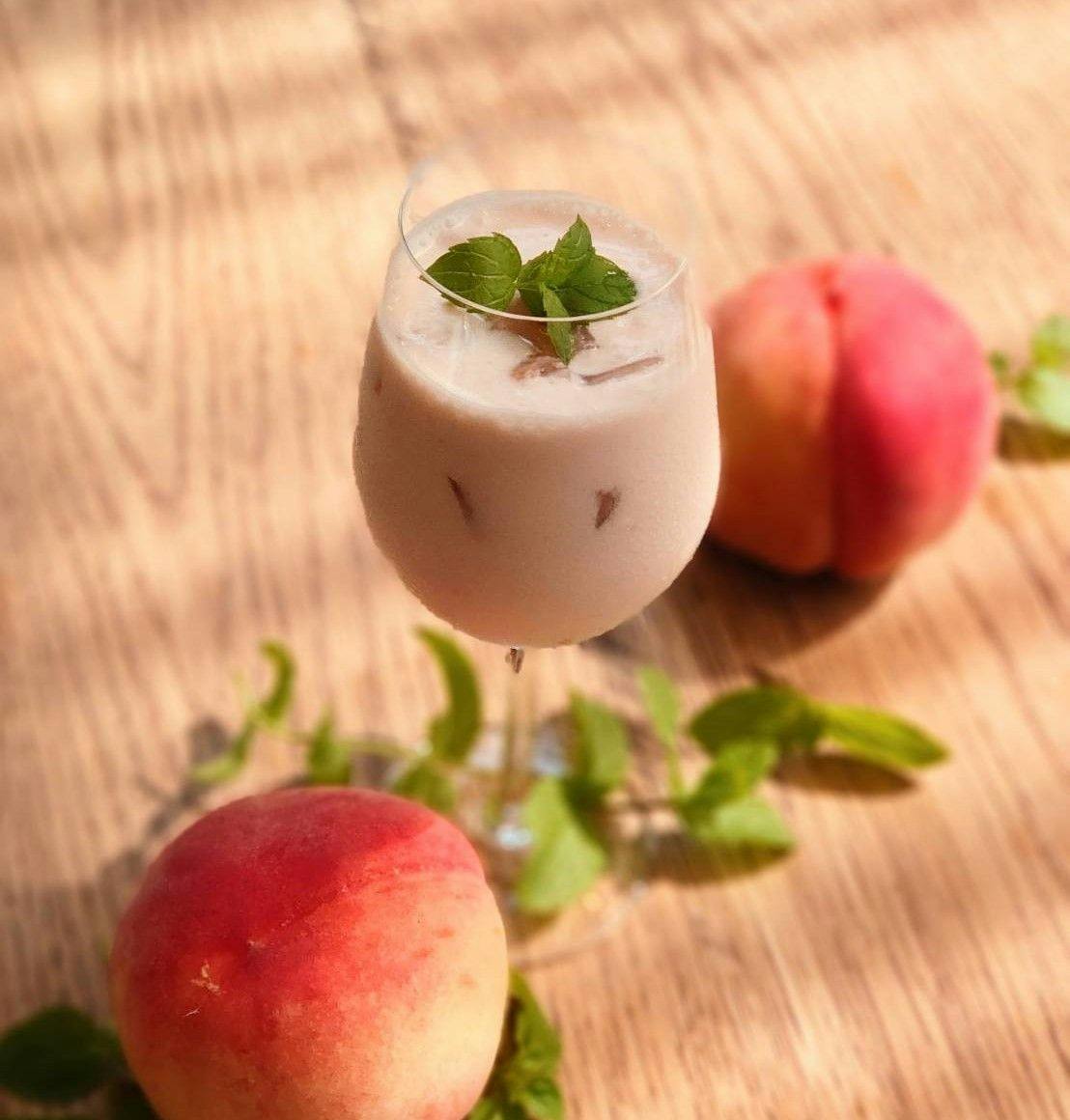 8月もものスムージー