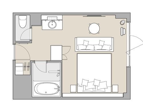プレミアルームのバスルーム