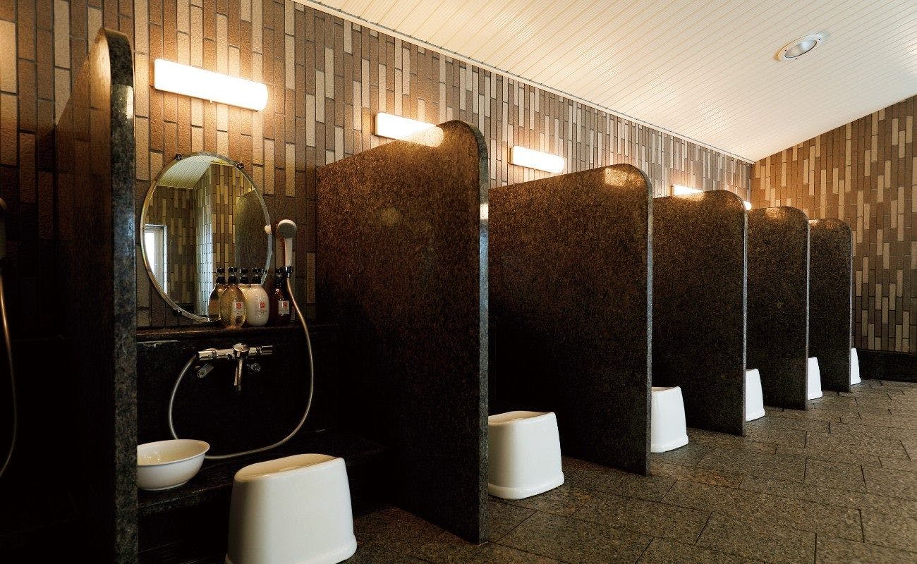 【京都山科 ホテル山楽】女性専用大浴場の洗い場