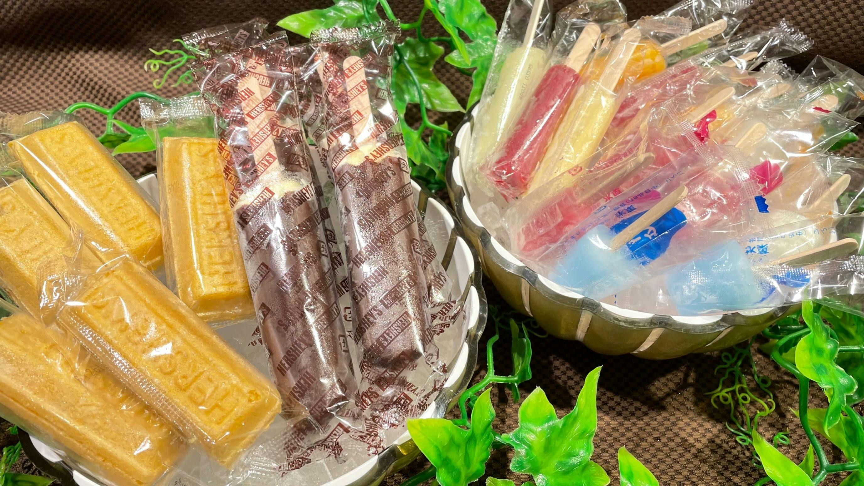 湯上がりサービスのアイスキャンディー