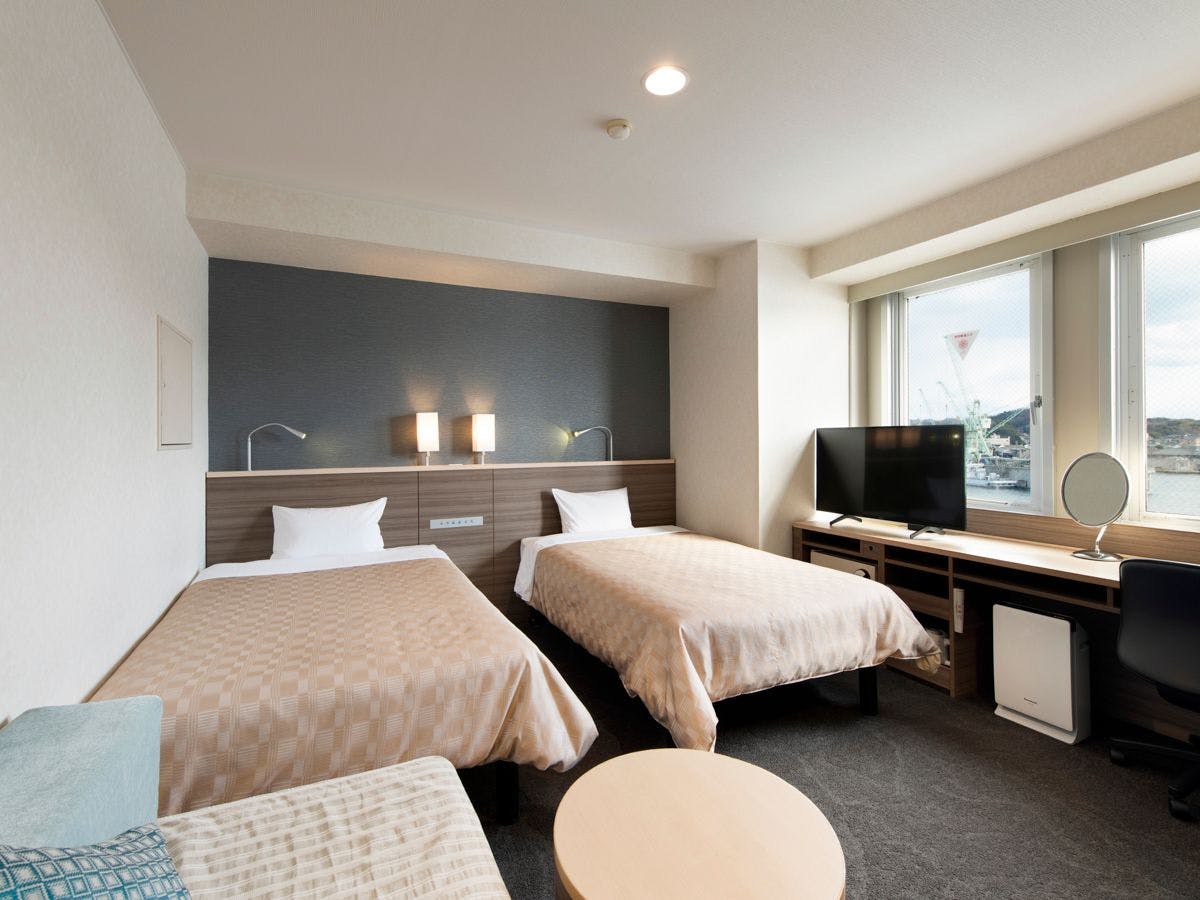 ＜วิวช่องแคบโอโนมิจิ × ติดถนนเลียบชายฝั่ง＞ห้องทวิน