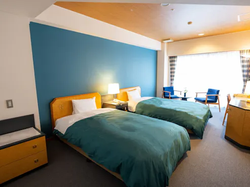 ห้องพักแบบเตียงคู่สไตล์ตะวันตก