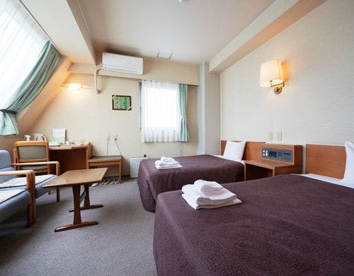 ツインベッドタイプのお部屋です♪