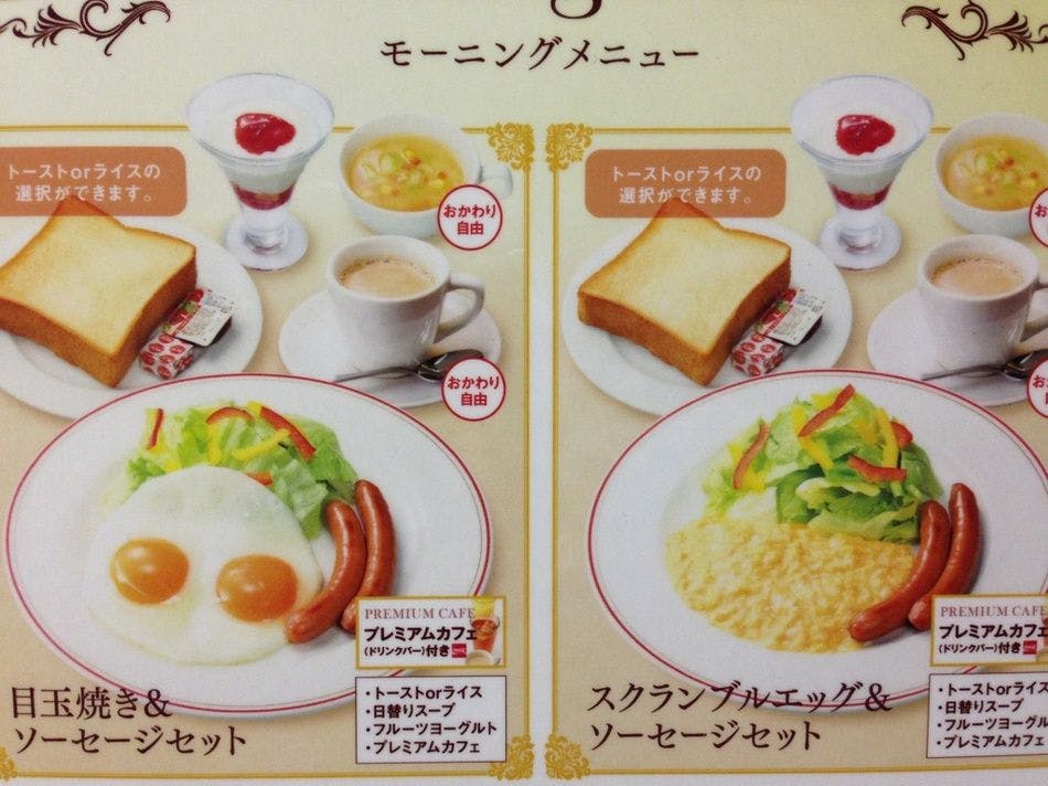 อาหารเช้าแบบตะวันตก (ตัวอย่าง)