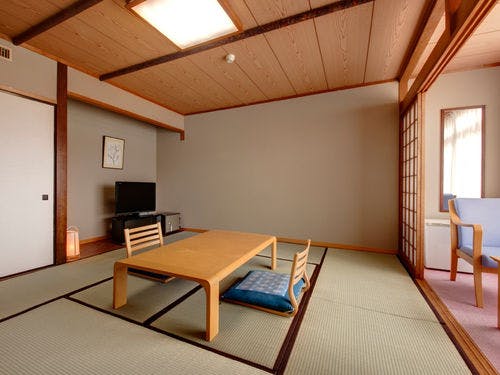 伝統的な”旅の宿”スタイルの和室。