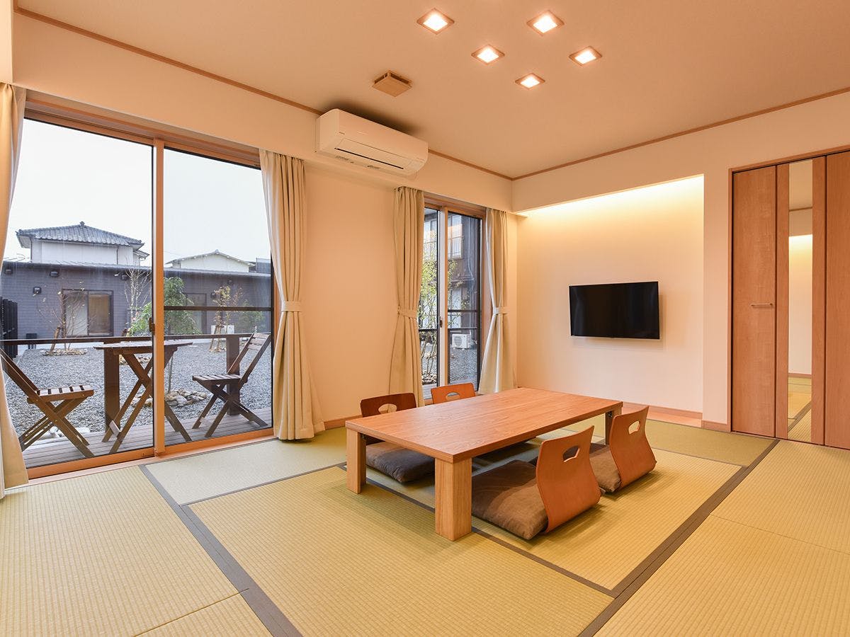 【อาคารใหม่】ห้องสไตล์ญี่ปุ่นพร้อมดาดฟ้า (1-3 ท่าน) ชั้น 1