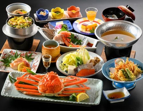 蟹一杯付き会席