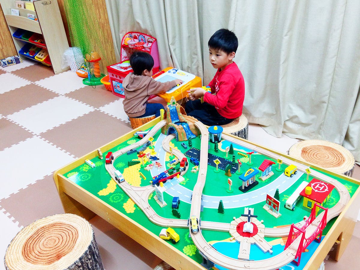 พื้นที่สำหรับเด็กที่ตั้งอยู่ติดกับสนามปิงปอง♪