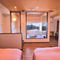 Kamar dengan pemandian semi terbuka Hototogisu