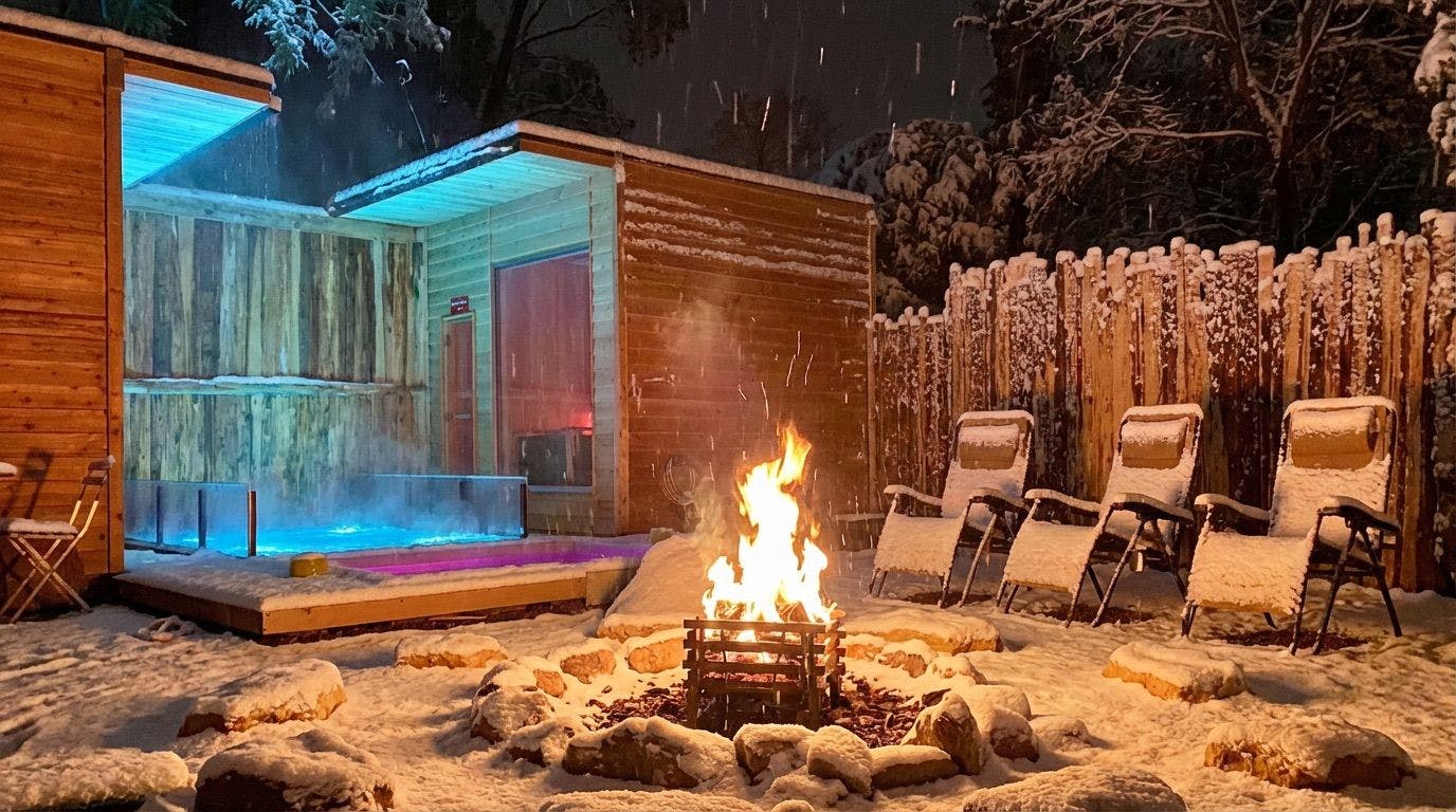 ซาวน่าป่าในฤดูหนาว