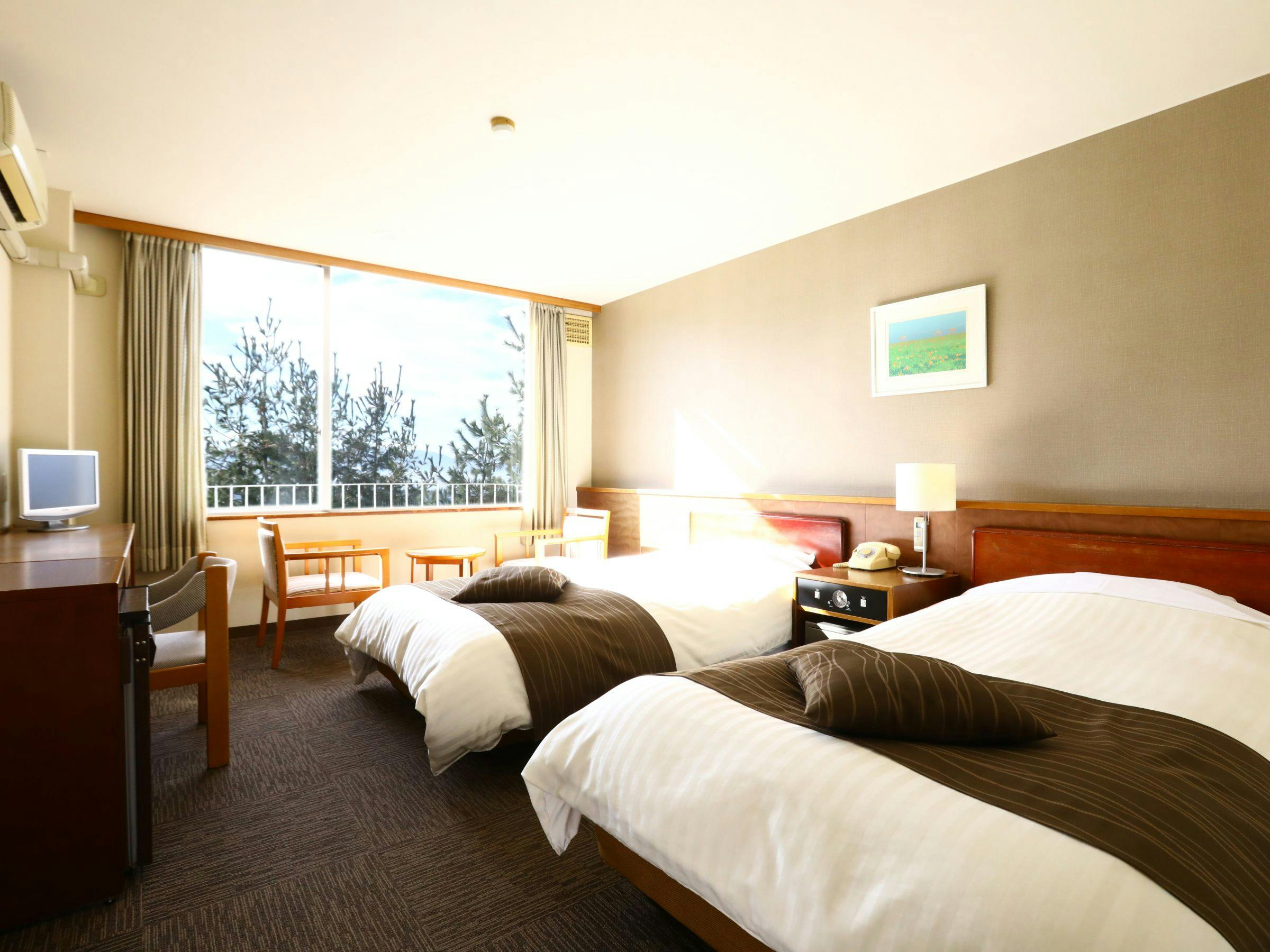 ■ ห้องพักแบบเตียงคู่สไตล์ตะวันตก