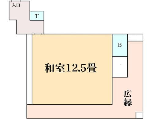 角部屋１２．５畳平面図