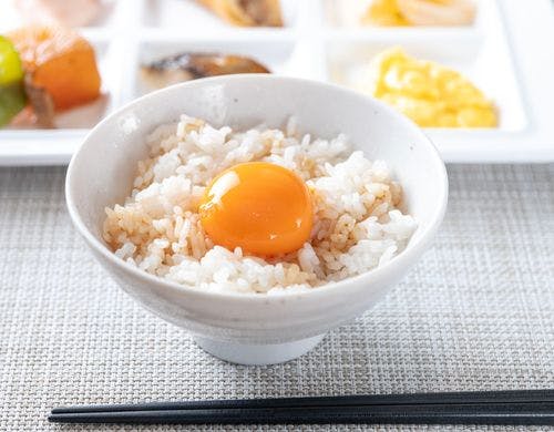 栄養満点の卵かけご飯