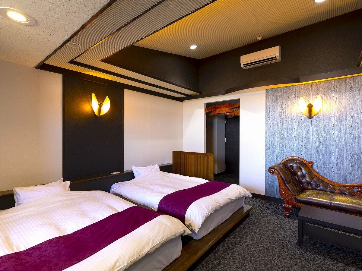 【ชั้น 2 อาคารหลัก】ห้องสไตล์ตะวันตกพร้อมอ่างอาบน้ำกึ่งกลางแจ้ง 【Ichifusa】