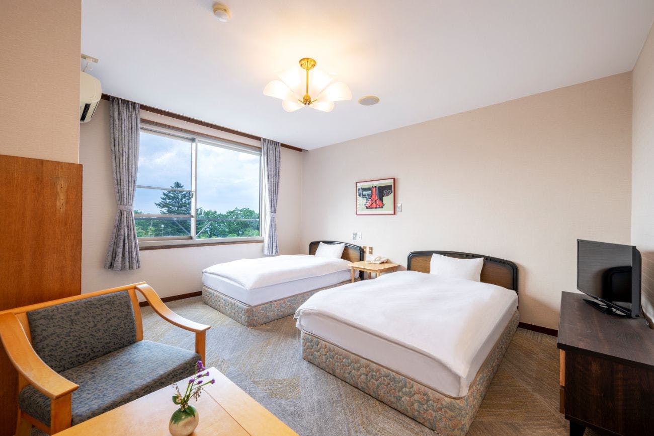 ห้องพักแบบตะวันตกเตียงคู่