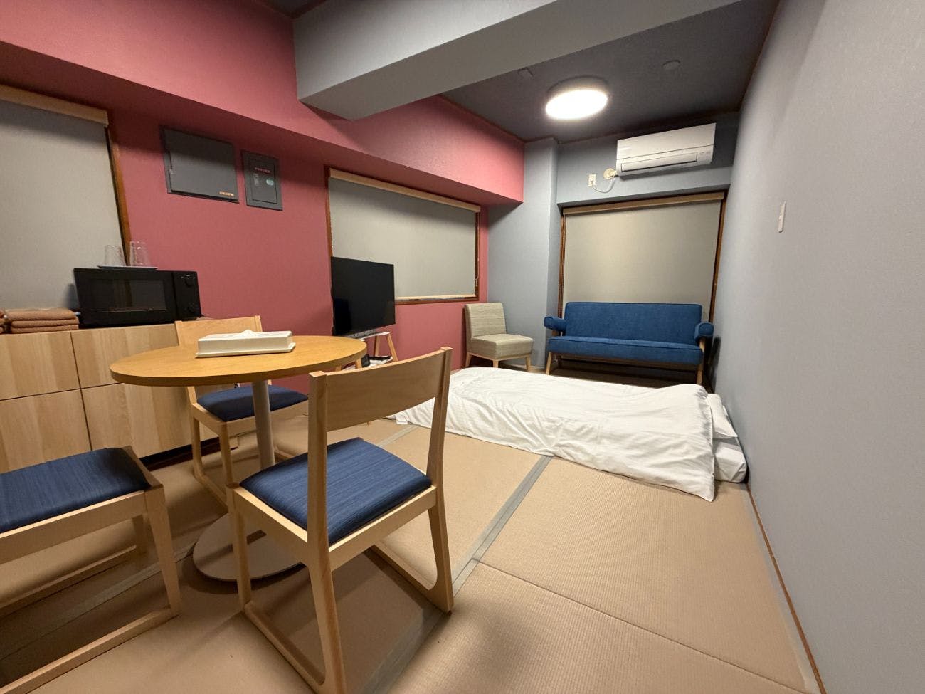 2 kamar bergaya Jepang dengan tempat tidur double, tanpa dapur