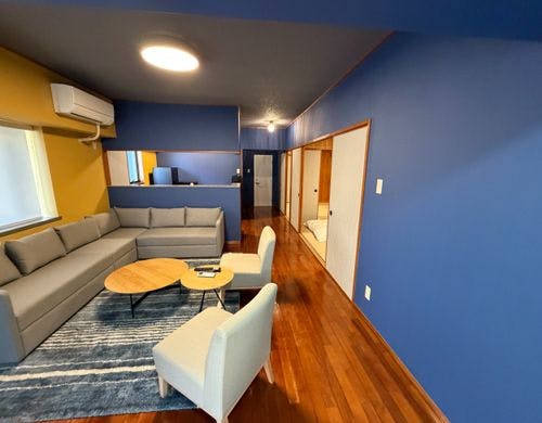 和洋室60平米ダブルベッド・キッチン付き