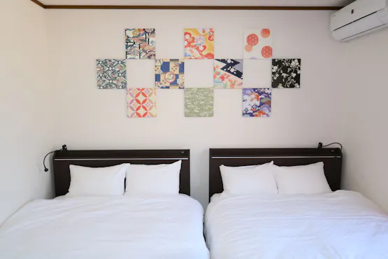 더블 침대 2개가 있는 객실