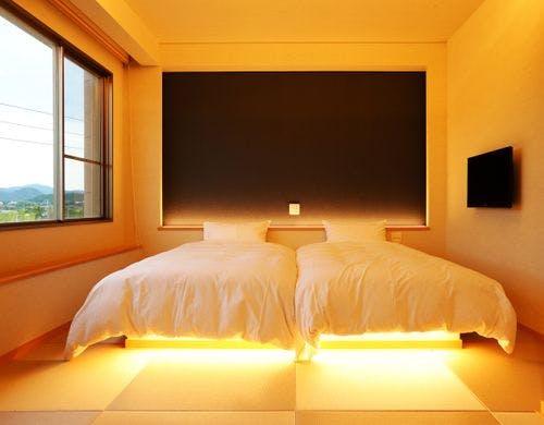 【ツインベッドルーム・シャワー付き】寝室