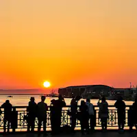 幣舞橋の夕日